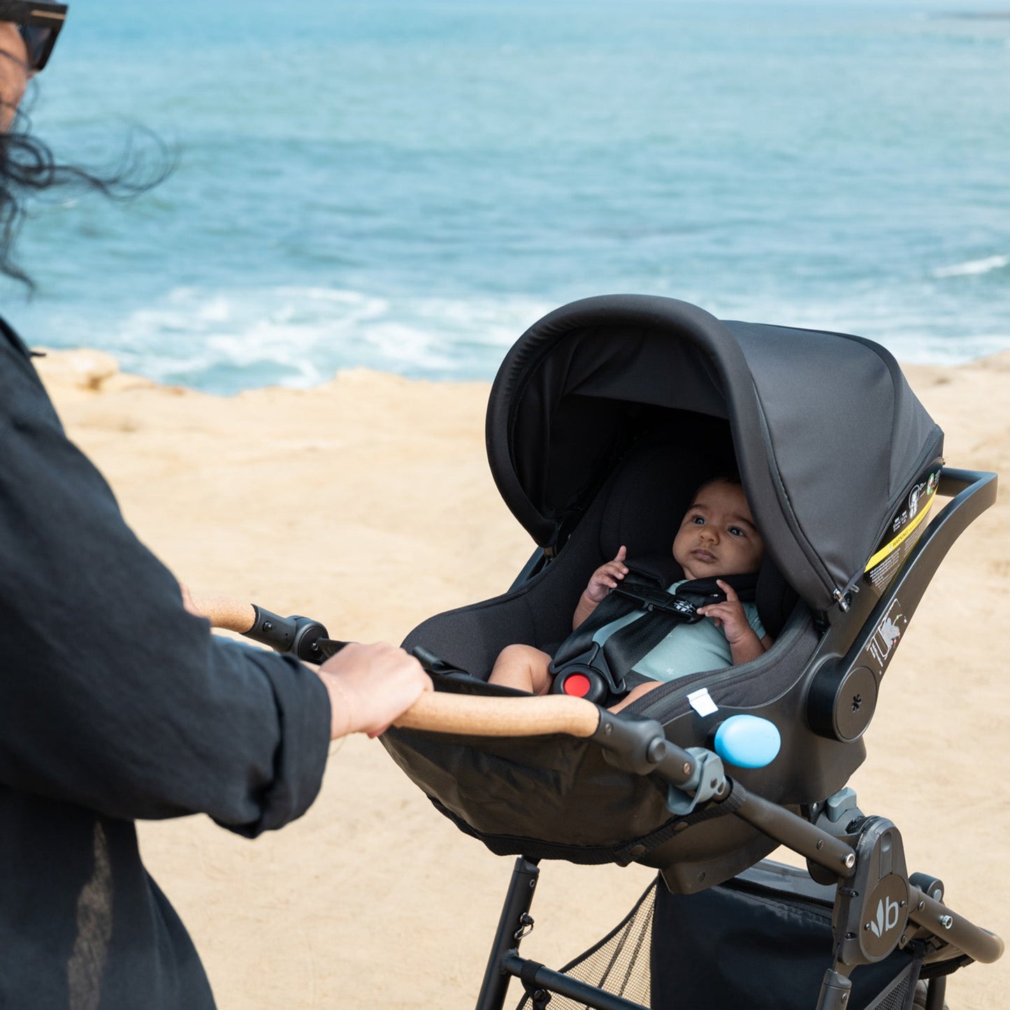 Bumbleride Speed Black + Clek Liing Railroad Ziip Travel System