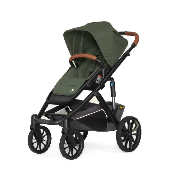 Veer Switch & Roll Leather Kit Stroller (Switchback Seat & Roll Frame, Leather Grips for Handle and Armbar)