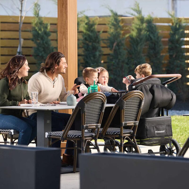 WonderFold W4 Luxe Pro 4-Seater Stroller Wagon - Jet Black