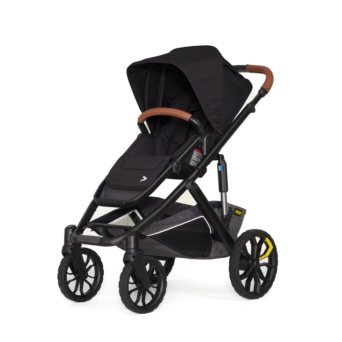 Veer Switch & Roll Leather Kit Stroller (Switchback Seat & Roll Frame, Leather Grips for Handle and Armbar)