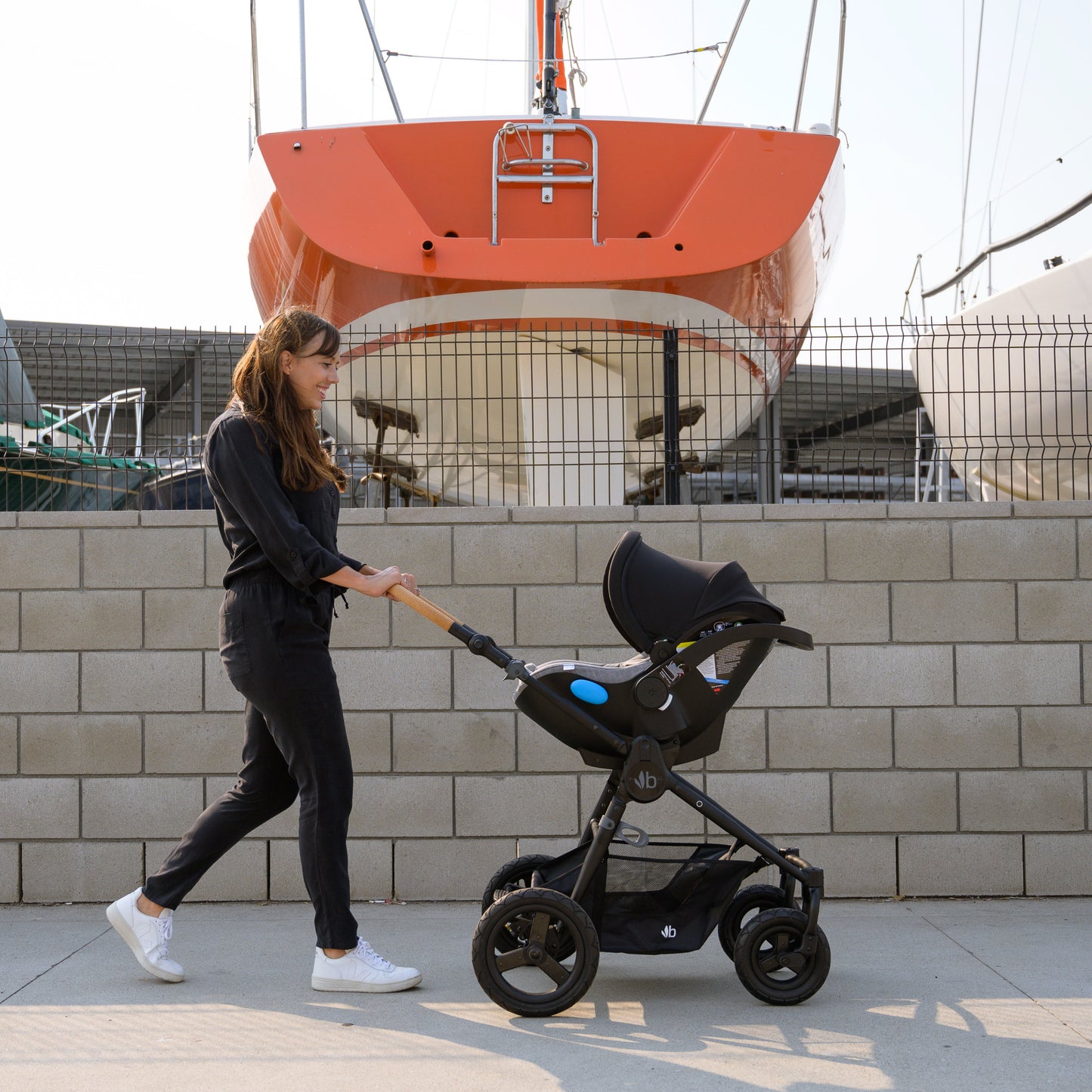 Bumbleride Era Black + Clek Liing Railroad Ziip Travel System