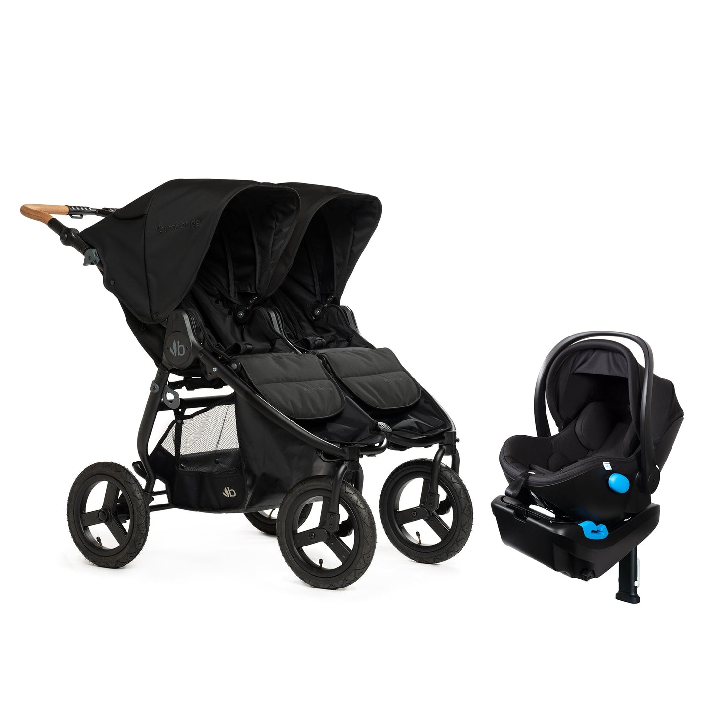 Bumbleride Indie Twin Black + Clek Liing Railroad Ziip Travel System (single seat)