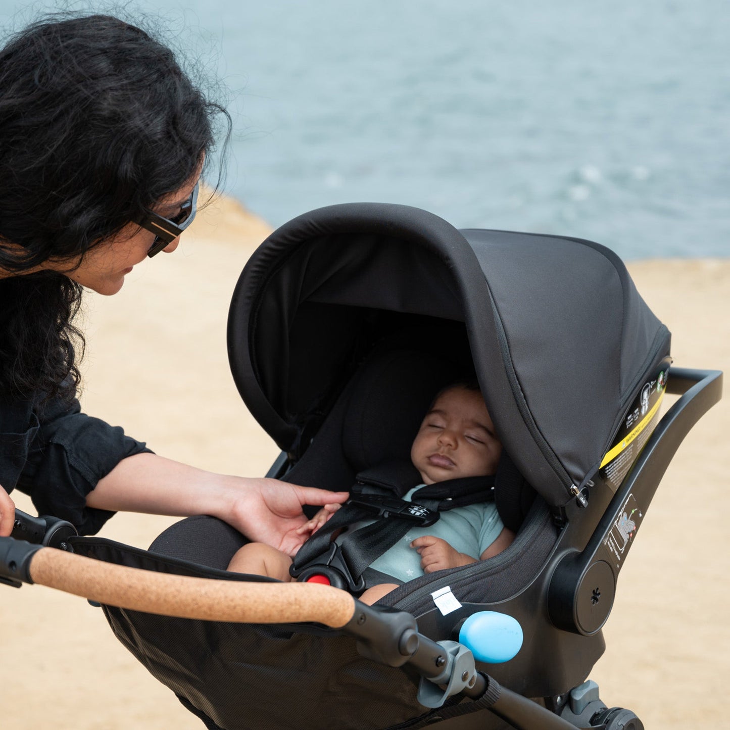 Bumbleride Indie Black + Clek Liing Railroad Ziip Travel System