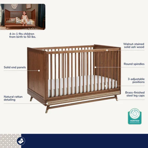 Maxi Cosi Everheart 4-in-1 Convertible Crib with Toddler Bed/Daybed Conversion Kit